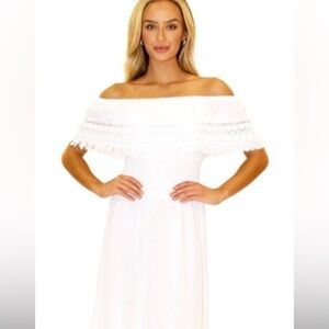 Off-Shoulder Cotton Dress